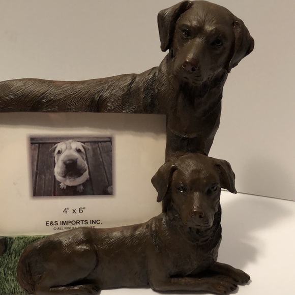 Three 3D Chocolate Labs 4” x 6” Picture Frame - Picture 3 of 9